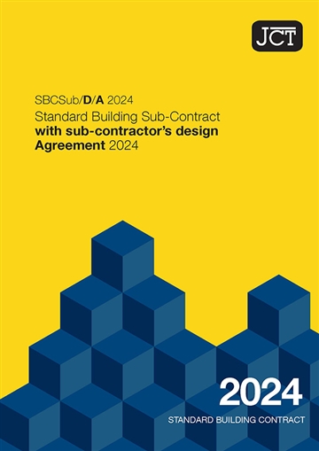 Standard Building Sub-Contract with sub-contractor's design Agreement (SBCSub/D/A 2024)